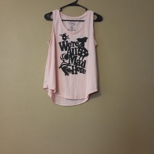 Disney light pink graphic design tank top